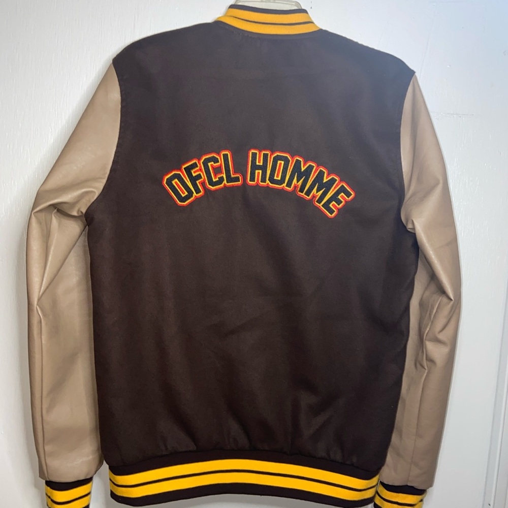 Brown Varsity Jacket Unisex Size Small